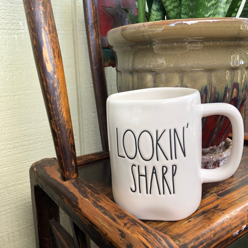 Rae Dunn Lookin' Sharp Double Sided Mug